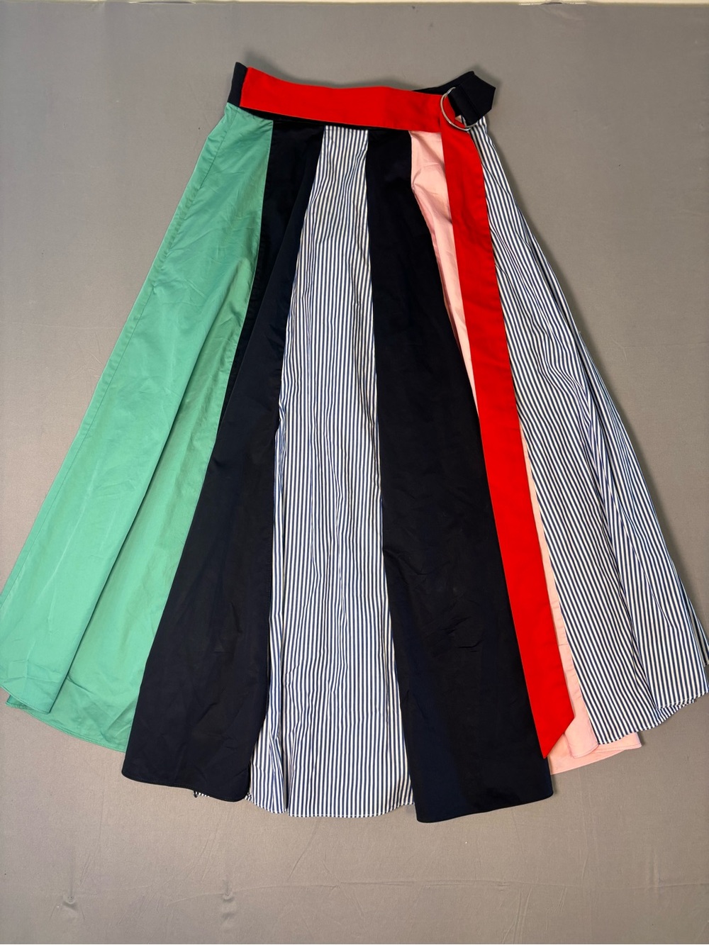 Tibi Navy, Pink & Red Striped Skirt Size 4